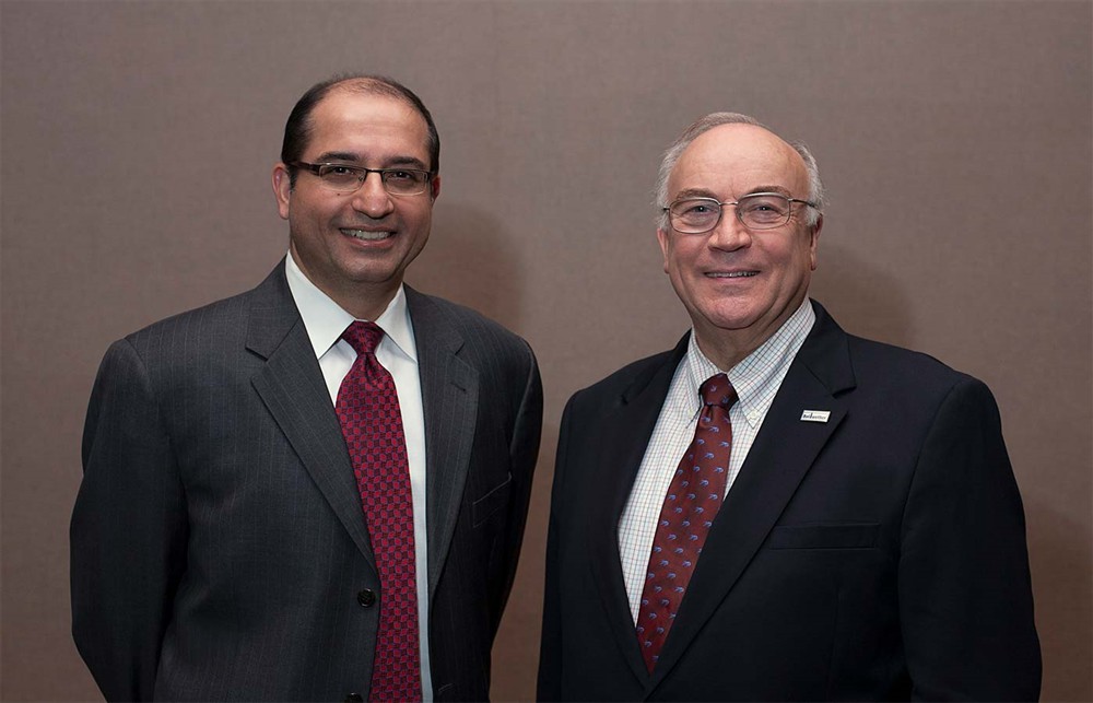 Gold Sponsor M.D. Buyline’s Satin Mirchandani (left) with Bellwether League Inc. Board Member Michael Louviere (Bellwether Class of 2010) (right).