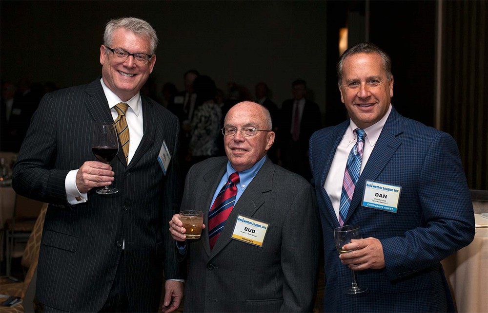 Bellwether Class of 2014 Honoree Bud Bowen (center) is flanked by Drinker Biddle & Reath LLP’s Neil Olderman (left) and OpenMarkets’ Dan Michalek (right).