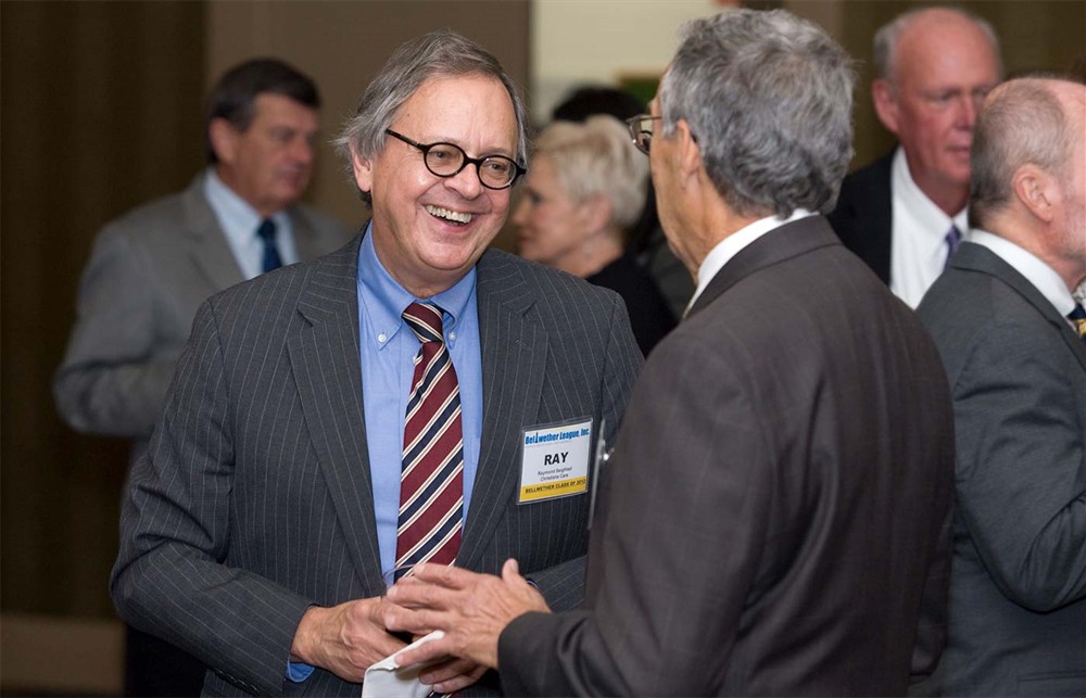 Bellwether Class of 2012’s Ray Seigfried (left) enjoys a laugh with Bellwether Class of 2013’s Alan Weinstein (right).