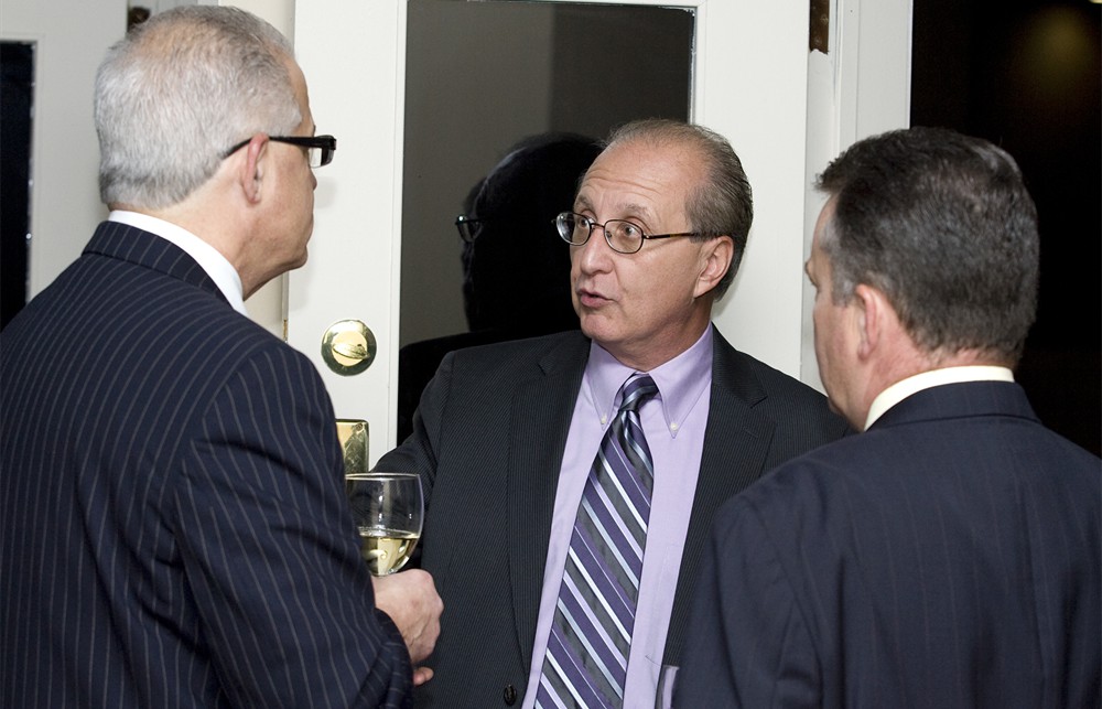 Chris Troiano (center) with Marv Feldman (left) and Dennis Orthman (right)