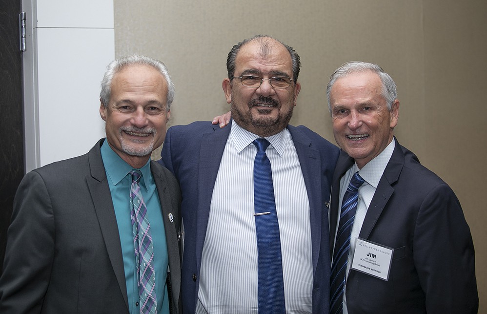 The Three Amigos (left to right): Bellwether League Chairman Nick Gaich (Bellwether Class of 2013), Nick Toscano (Bellwether Class of 2018) and Jim Dausch, NCI Consulting Group.