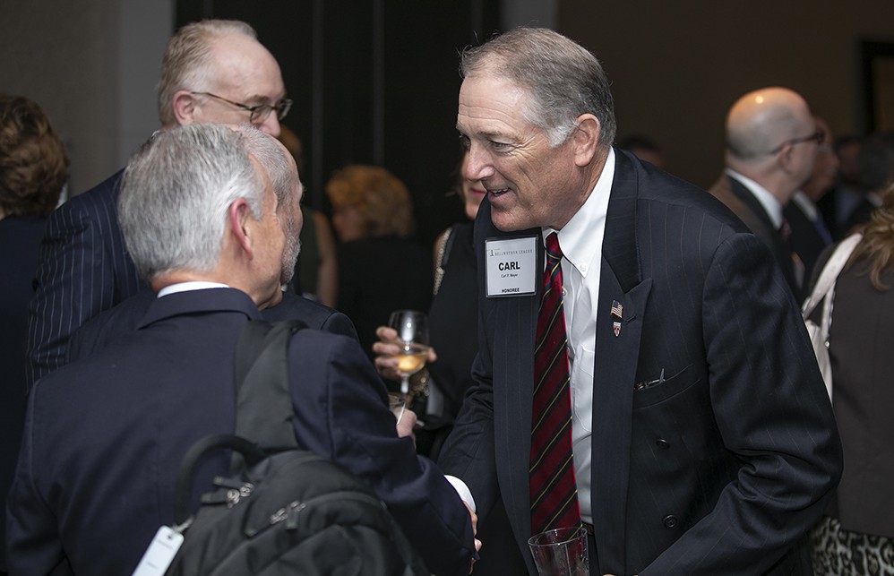 Carl Meyer (Bellwether Class of 2019), greets NCI Consulting Group’s Jim Dausch.