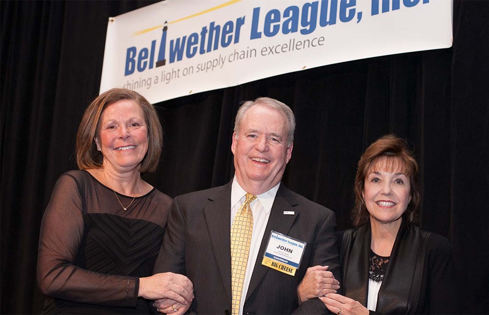 Bellwether League Inc. Chairman John Gaida flanked by Bellwether Class of 2015’s Dee Donatelli and Jane Pleasants.