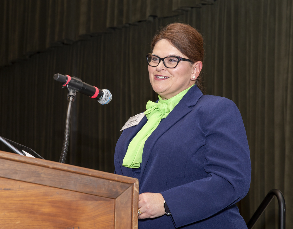 Haggard, who succeeded Denton at RDA, at the podium