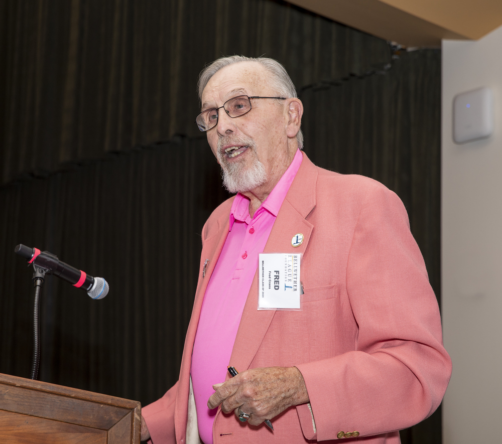 Hall of Famer Fred Crans introduces the third Bellwether Honoree for induction