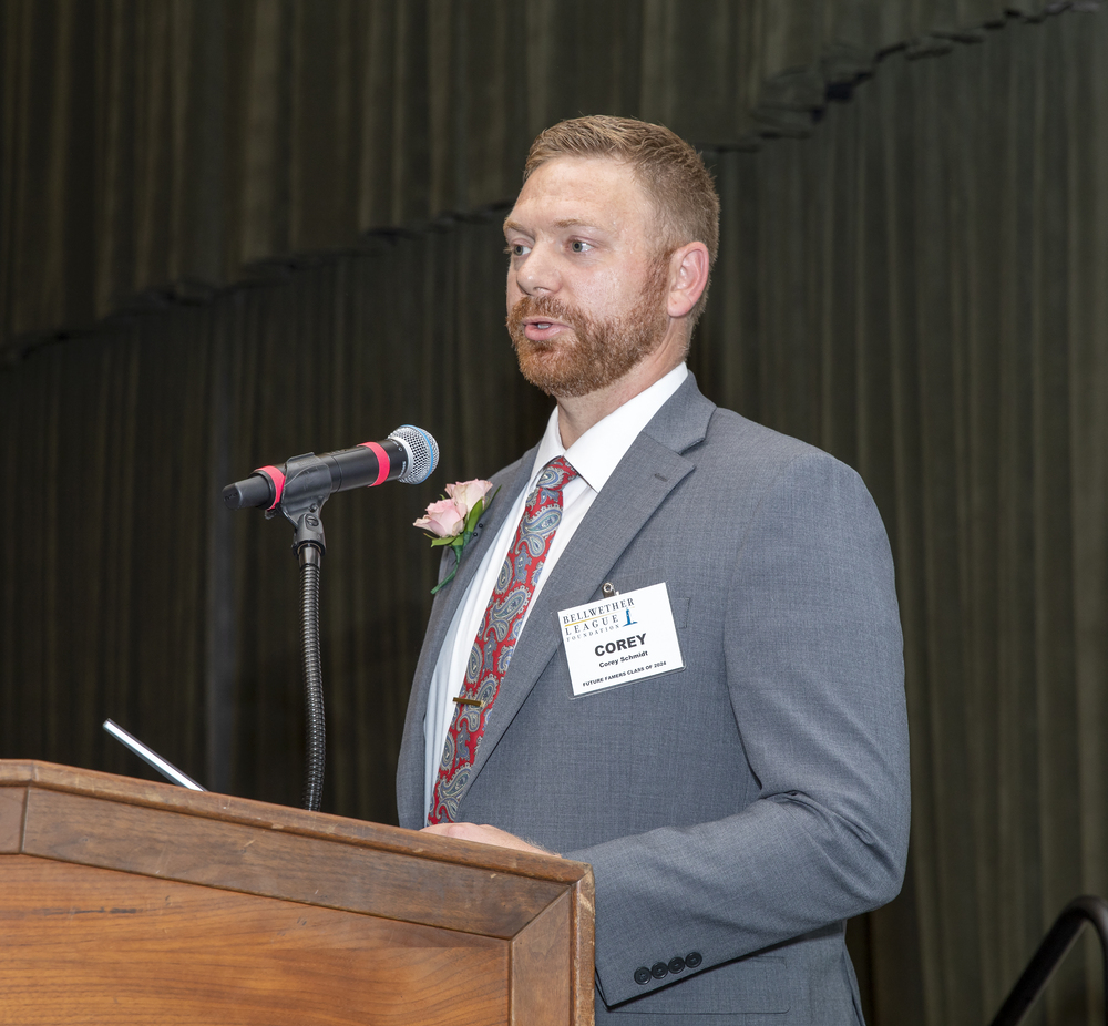 Schmidt at the podium