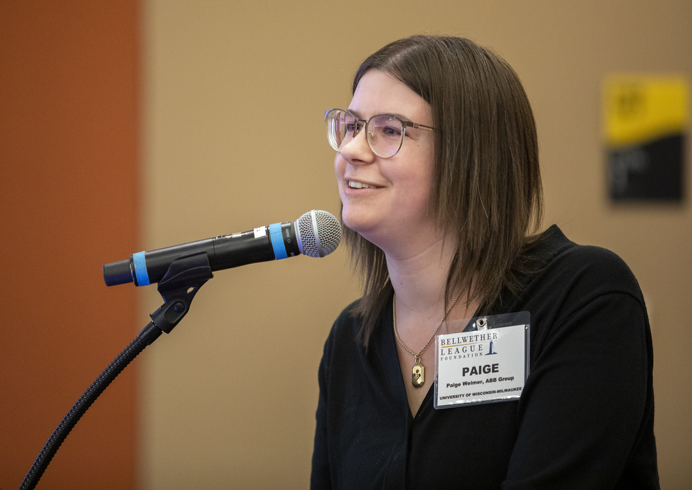 UWM graduate Paige Weimer delivers 2024 Collegiate Capstone Project presentation