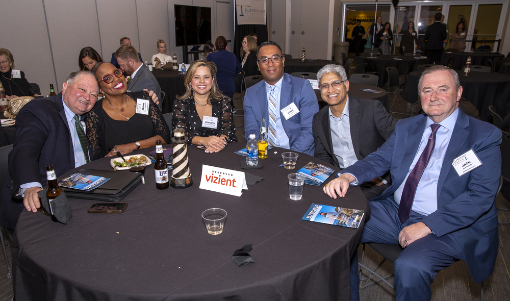 Having a great time at Vizient table 1 (left to right): Rand Ballard, Chief Customer Officer, Vizient; Régine Honoré Villain, Ammer Honoree of 2023, Vice President, Supply Chain Network, Chief Supply Chain Officer, Ochsner Health, New Orleans; Bergeth Guzman, Vizient; Chico Manning, MHA, Future Famers Class of 2024, System Vice President, Enterprise Supply Chain, PIH Health, Whittier, CA; Anand Joshi, M.D., MBA, Ammer Honoree Class of 2024, Vice President, Procurement & Strategic Sourcing, New York-Presbyterian Hospital; and Jack Fleisher, Retired Vice President, Procurement & Strategic Sourcing, New York-Presbyterian Hospital.