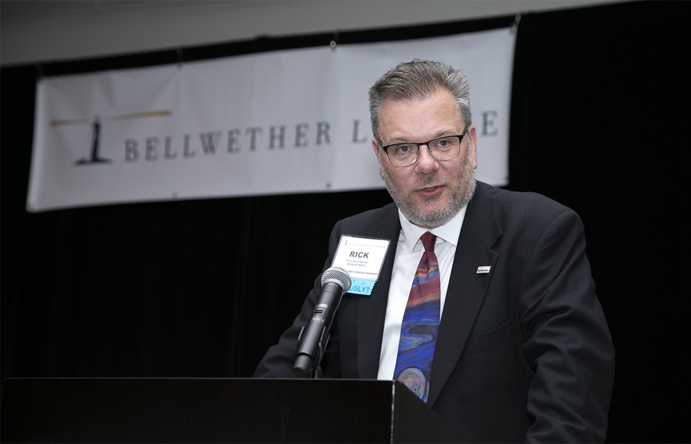 Bellwether League Co-Founder and Executive Director Rick Barlow brings the 2018 Bellwether Induction Dinner Event (BIDE 11) to a close.