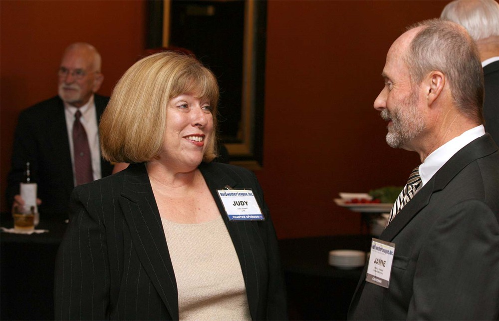 Judy Stowell from Charter Sponsor GHX with BLI Co-Founder and Chairman Jamie C. Kowalski
