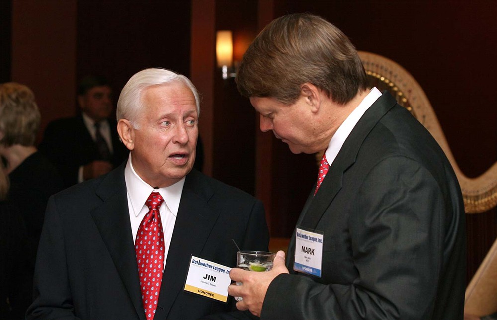 Bellwether Class of 2009 Inductee James E. Stover with Mark Seitz from BLI Corporate Sponsor NDC