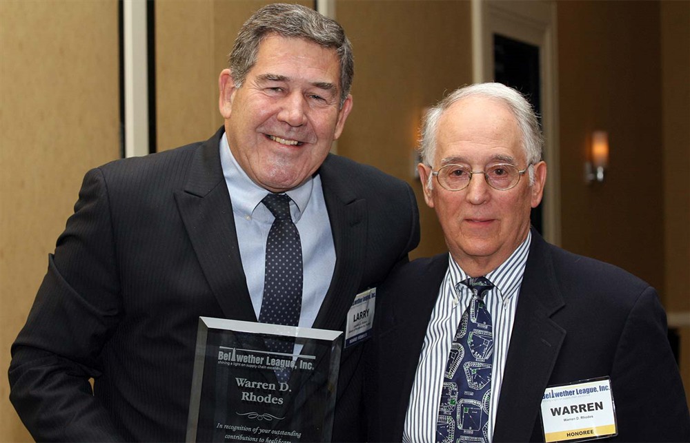 BLI Founding Board Member Laurence A. Dickson with Bellwether Class of 2009 Inductee Warren D. Rhodes